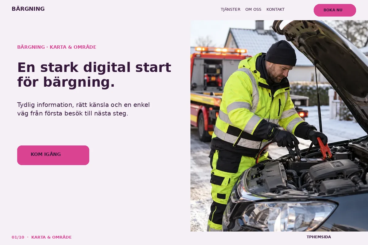 Karta & Område – Startsida för bärgning
