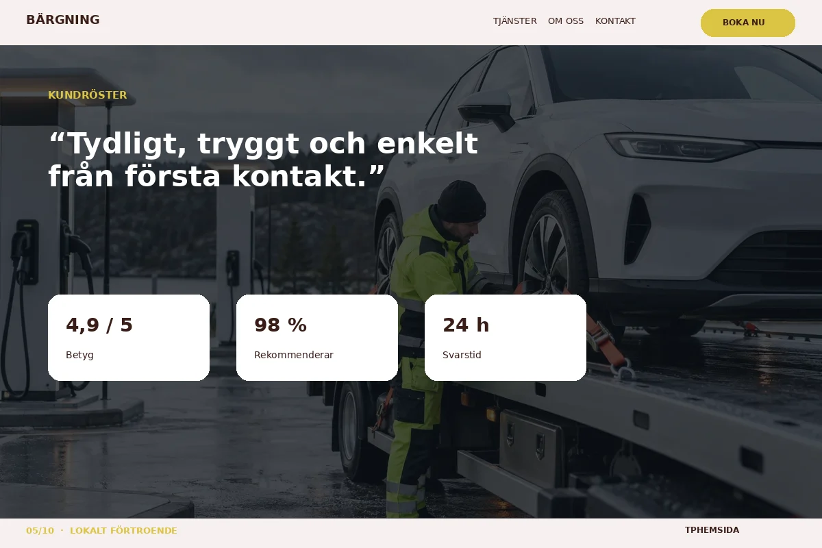 Lokalt Förtroende – Kundröster för bärgning
