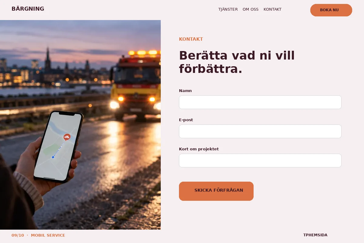 Mobil Service – Kontakt för bärgning