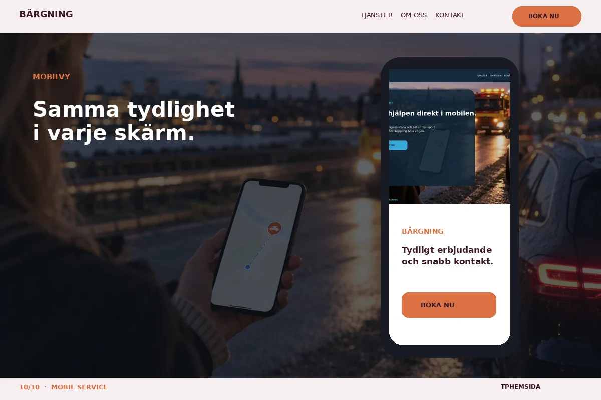 Mobil Service – Mobilvy för bärgning