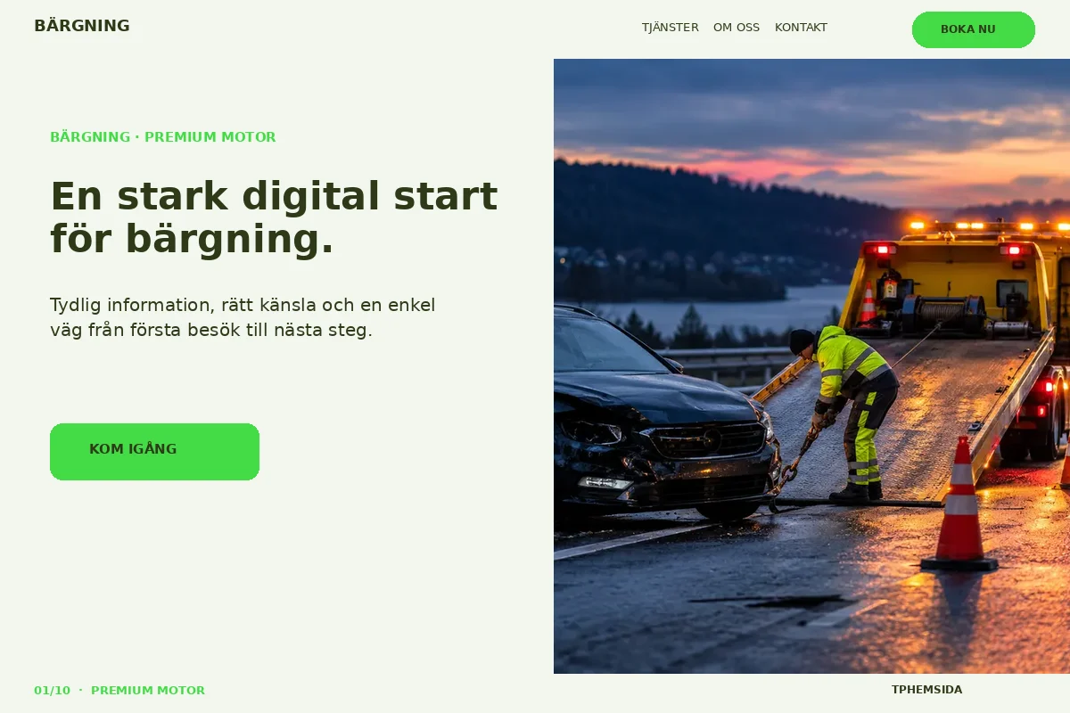 Premium Motor – Startsida för bärgning