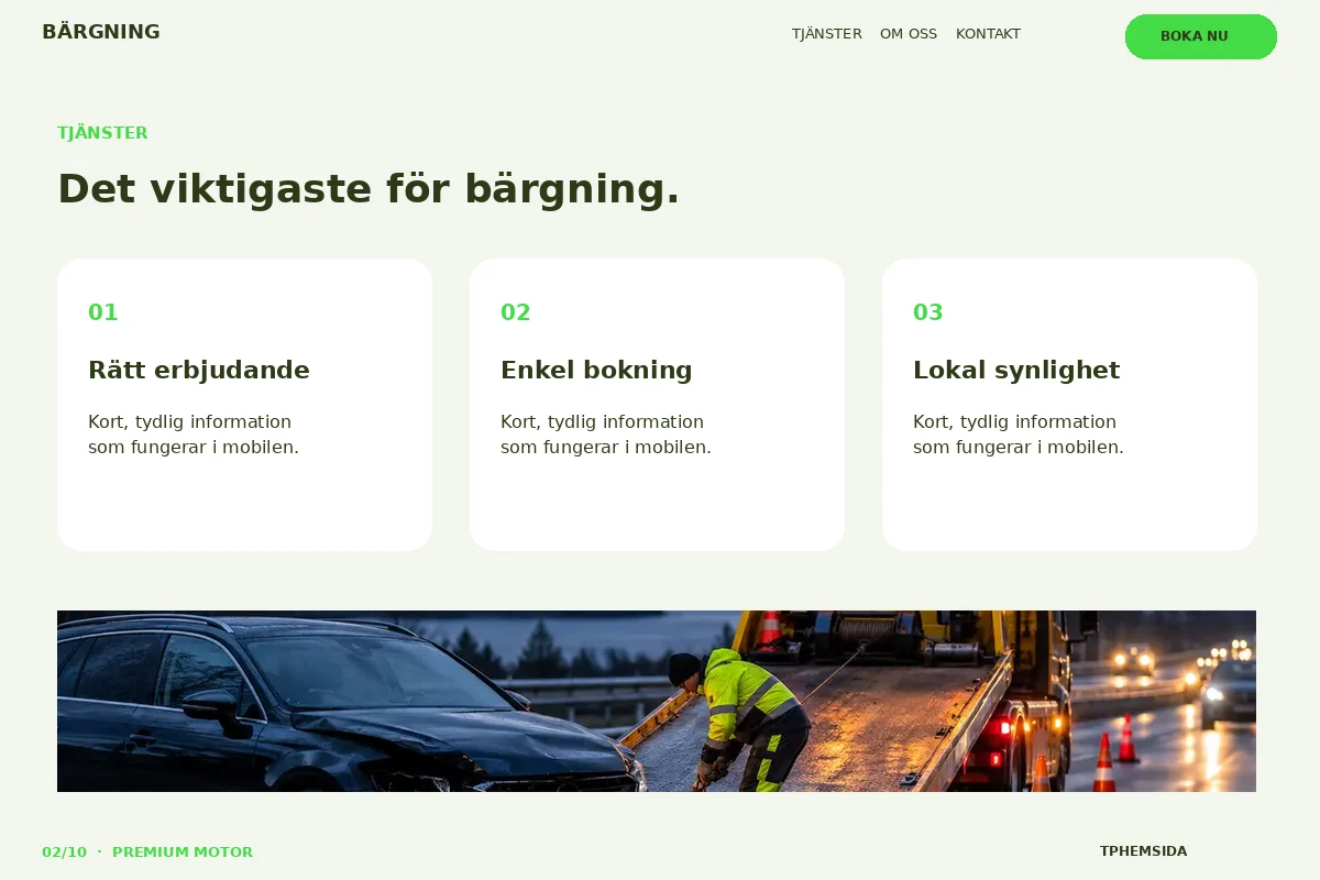 Premium Motor – Tjänster för bärgning