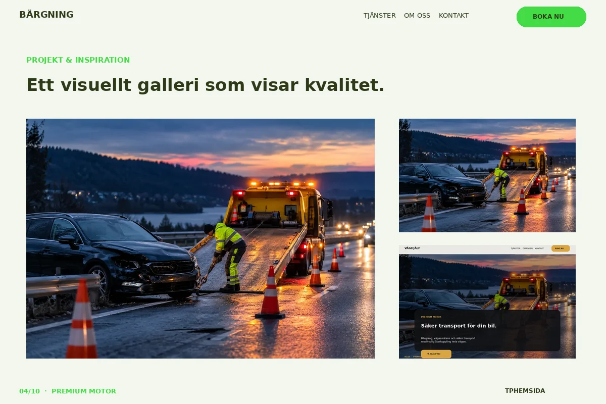 Premium Motor – Projekt för bärgning