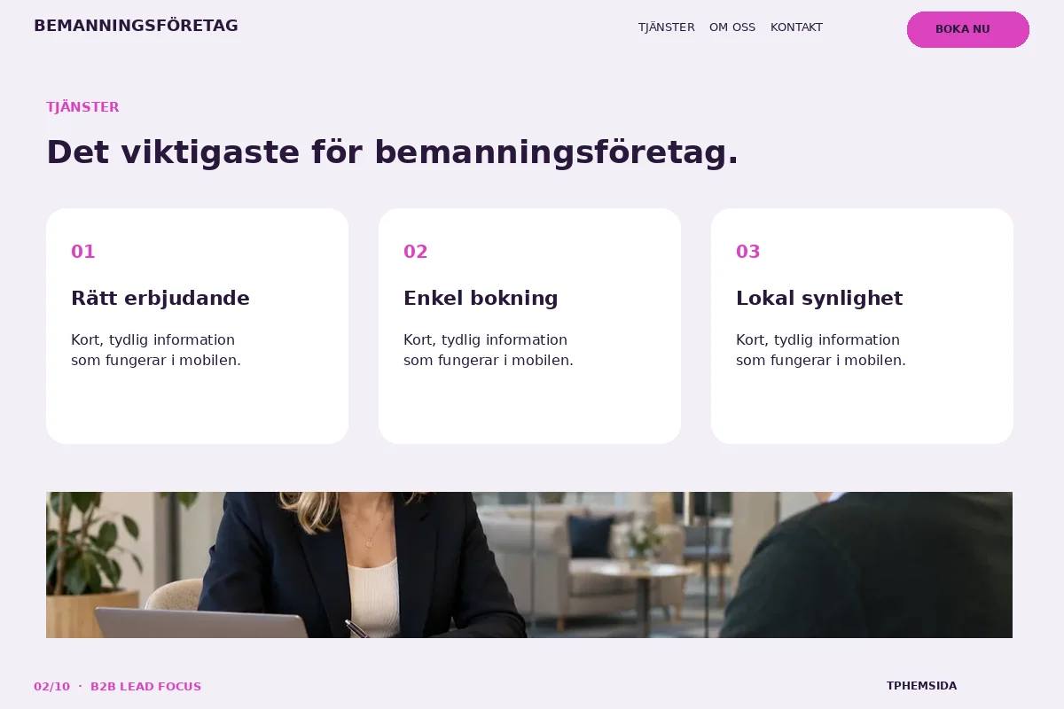 B2B Lead Focus – Tjänster för bemanningsföretag