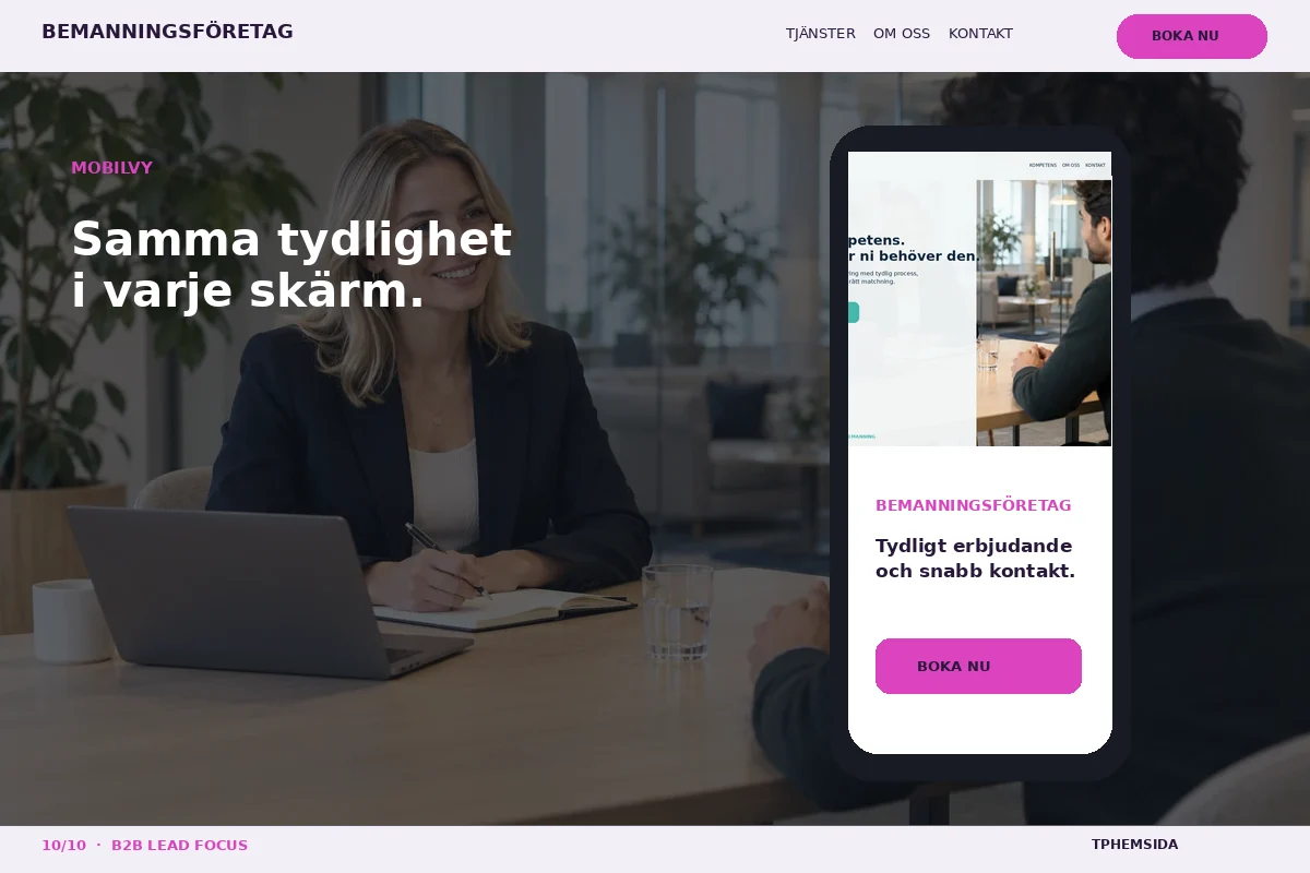 B2B Lead Focus – Mobilvy för bemanningsföretag