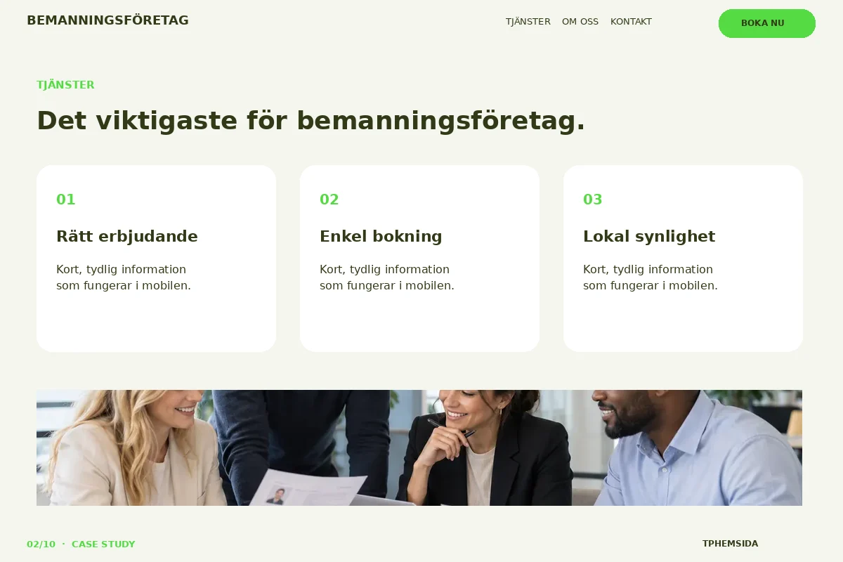 Case Study – Tjänster för bemanningsföretag