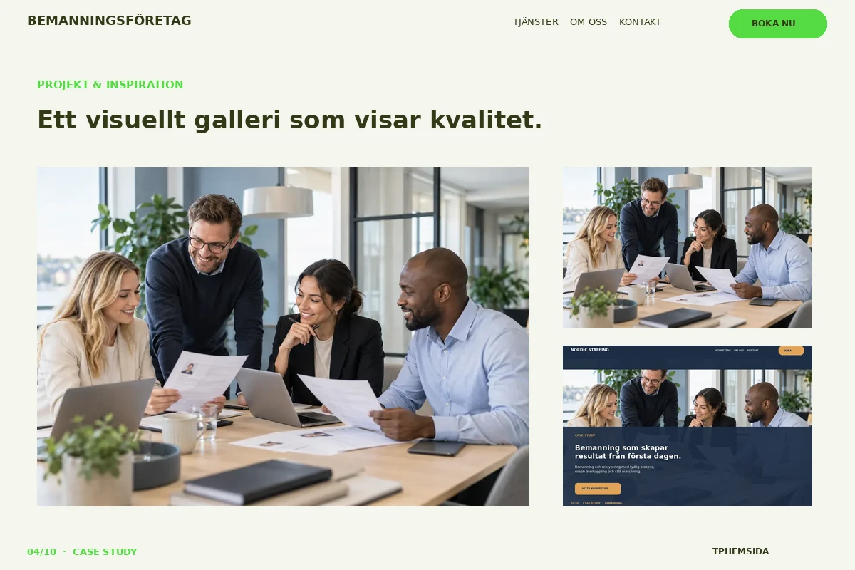 Case Study – Projekt för bemanningsföretag