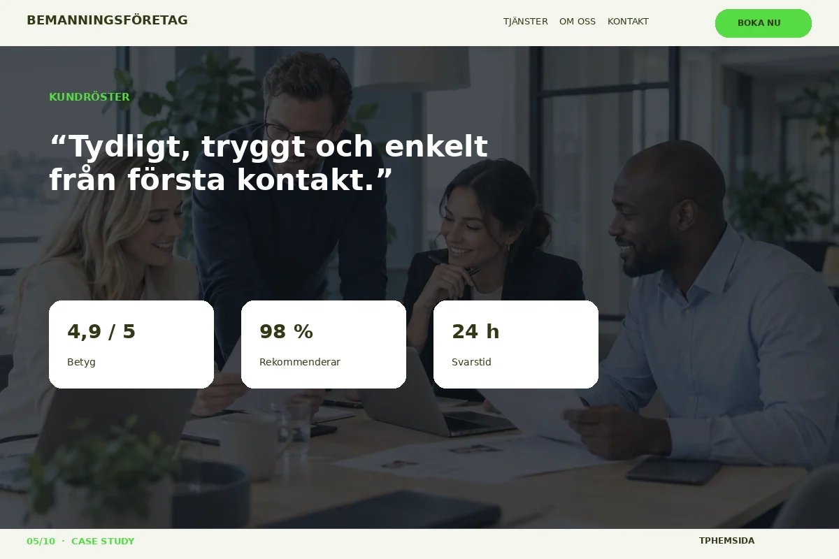 Case Study – Kundröster för bemanningsföretag