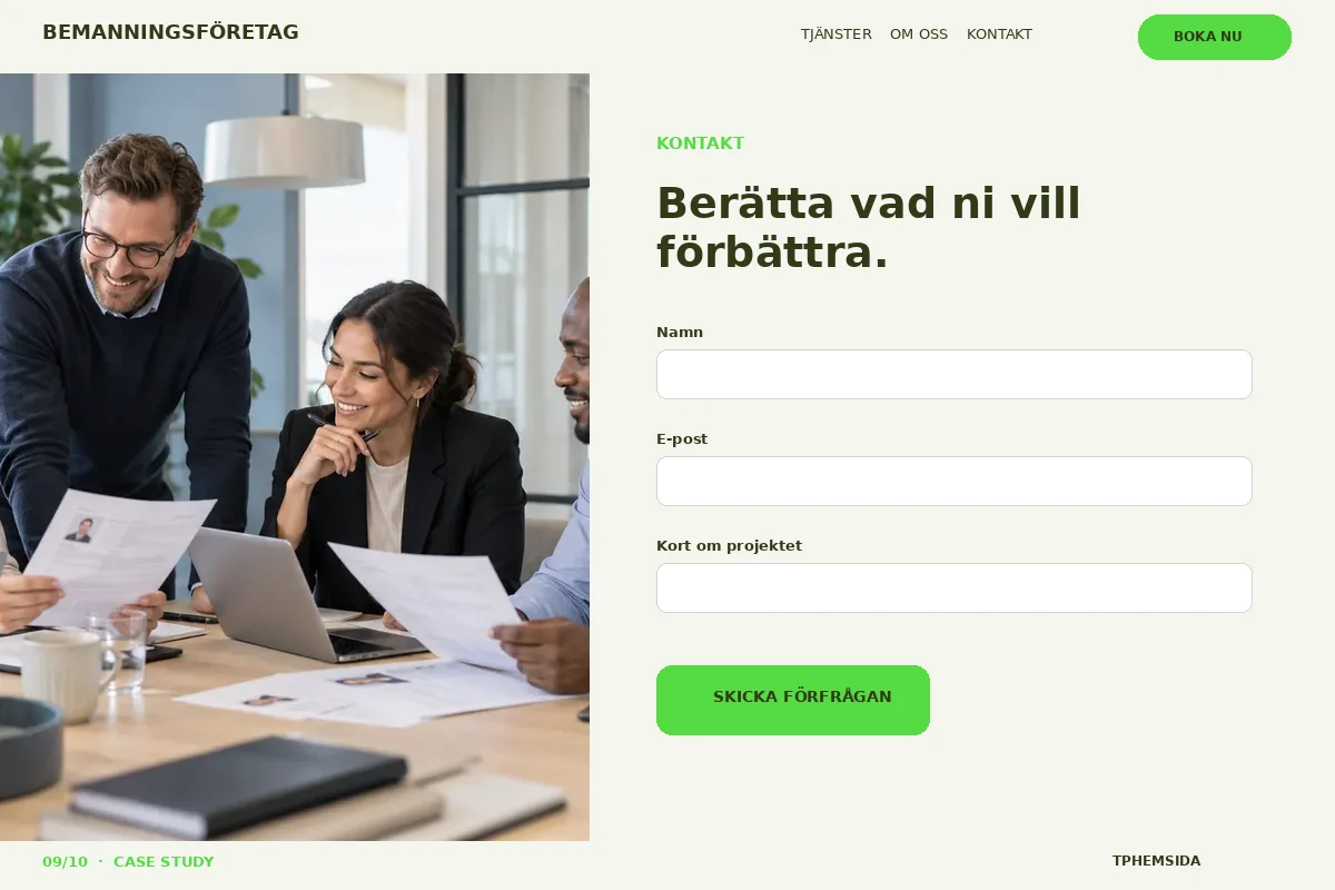 Case Study – Kontakt för bemanningsföretag