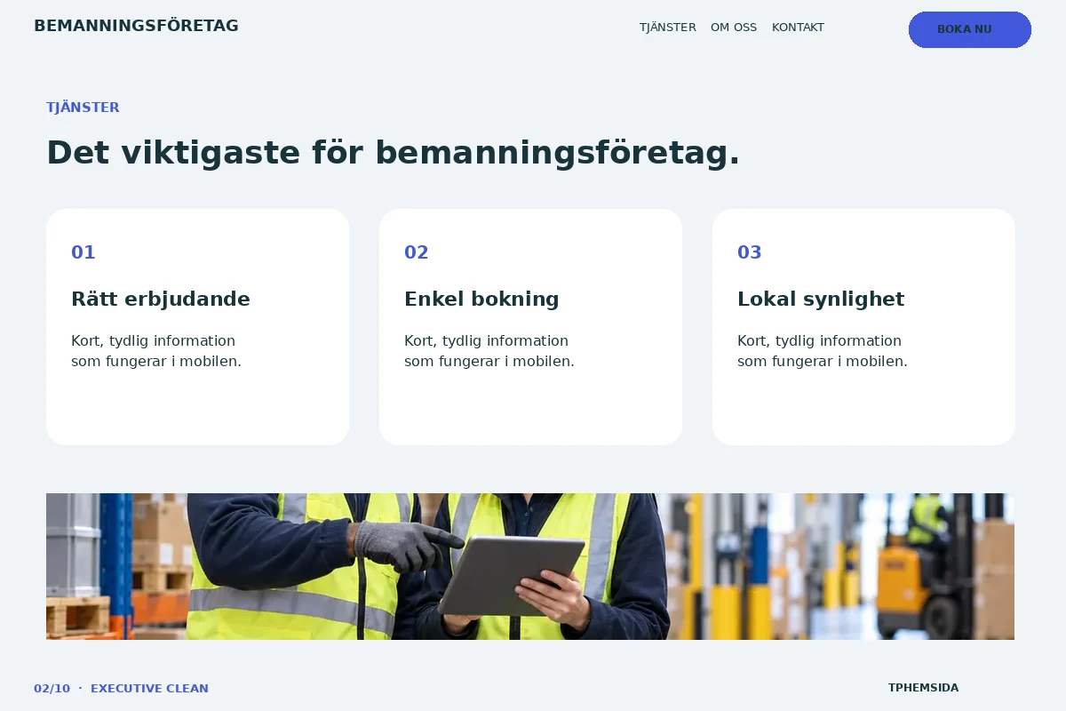 Executive Clean – Tjänster för bemanningsföretag