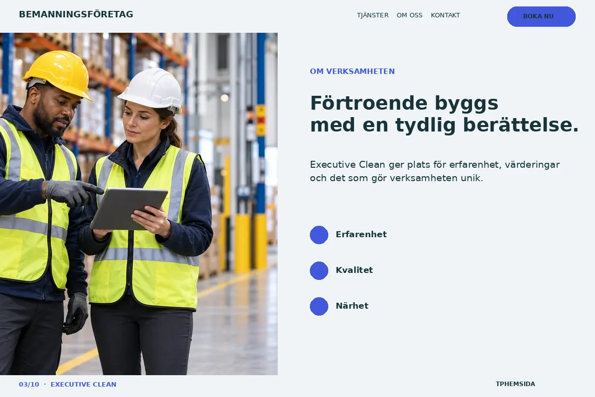 Executive Clean – Om företaget för bemanningsföretag