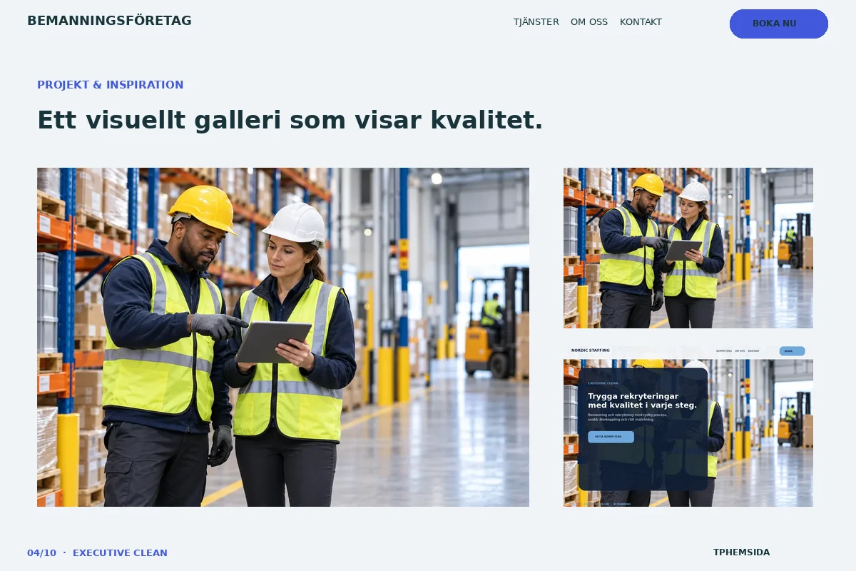 Executive Clean – Projekt för bemanningsföretag