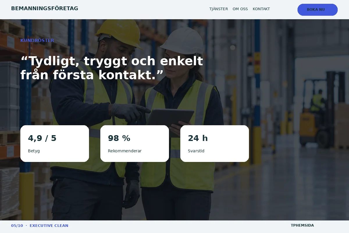 Executive Clean – Kundröster för bemanningsföretag