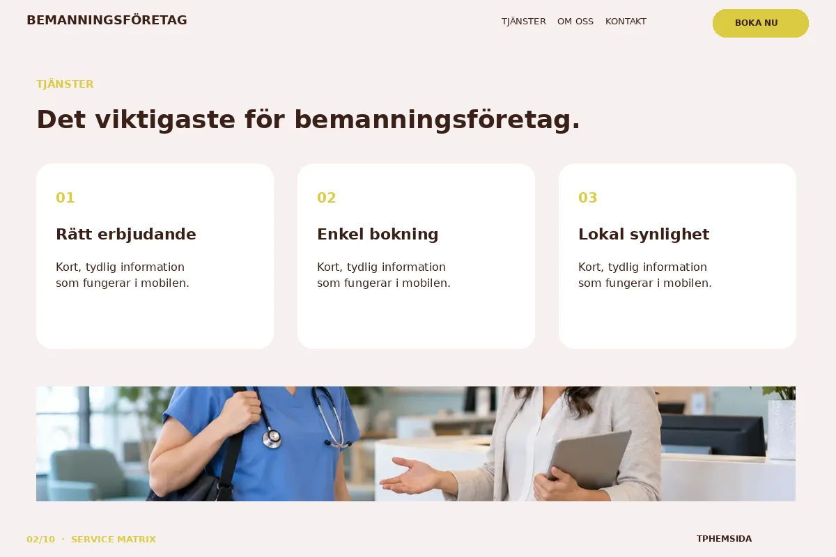 Service Matrix – Tjänster för bemanningsföretag