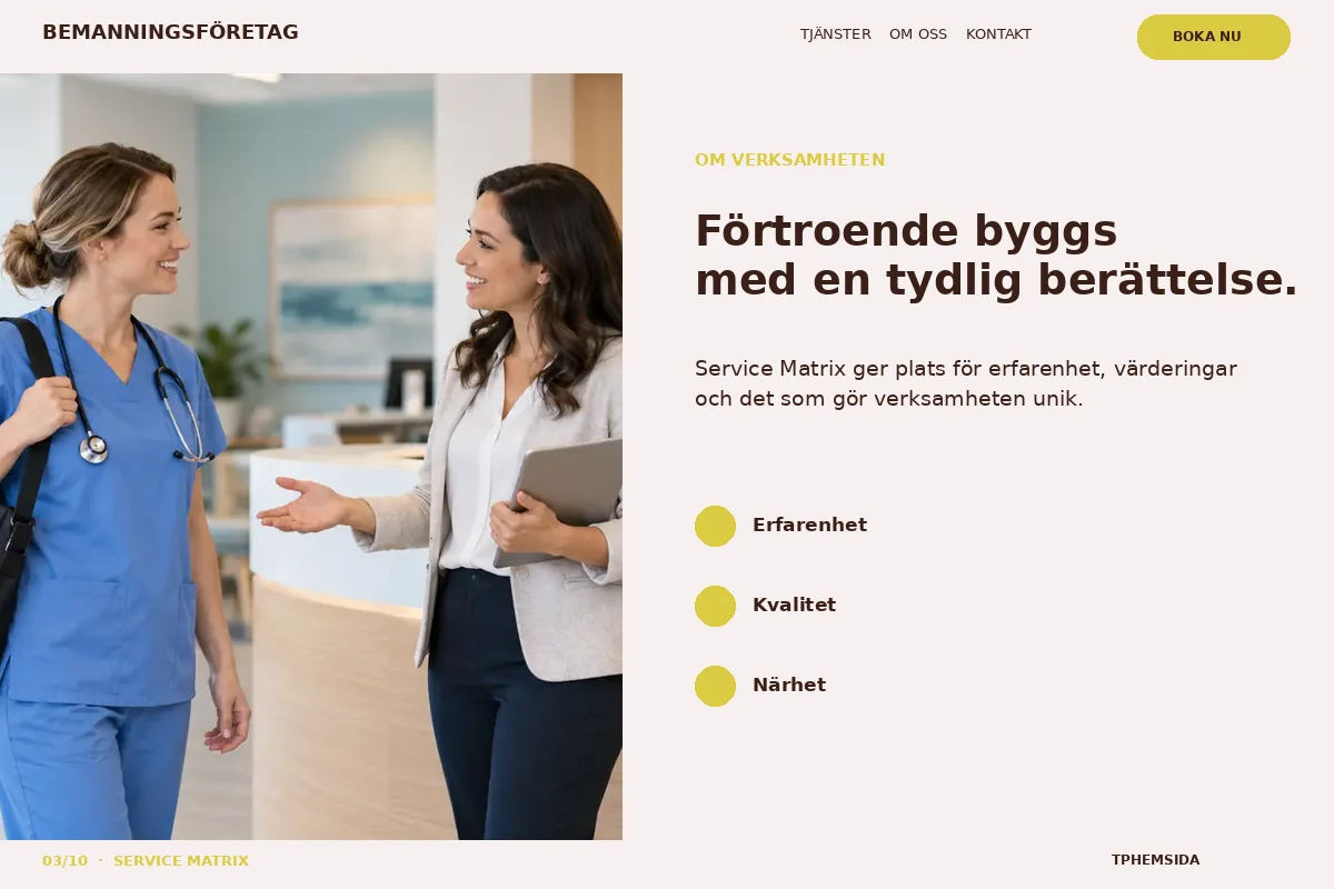 Service Matrix – Om företaget för bemanningsföretag