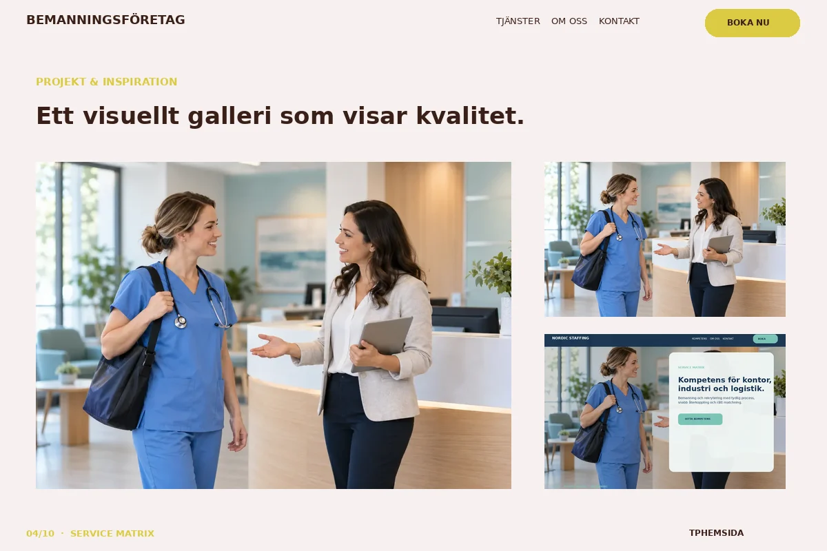 Service Matrix – Projekt för bemanningsföretag