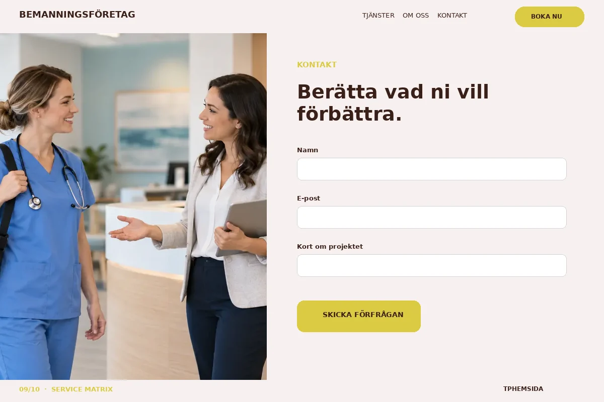 Service Matrix – Kontakt för bemanningsföretag