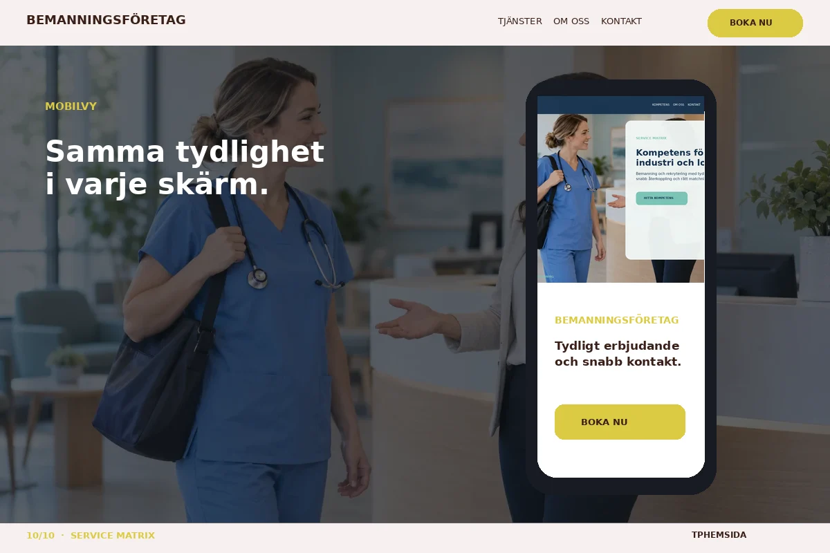 Service Matrix – Mobilvy för bemanningsföretag
