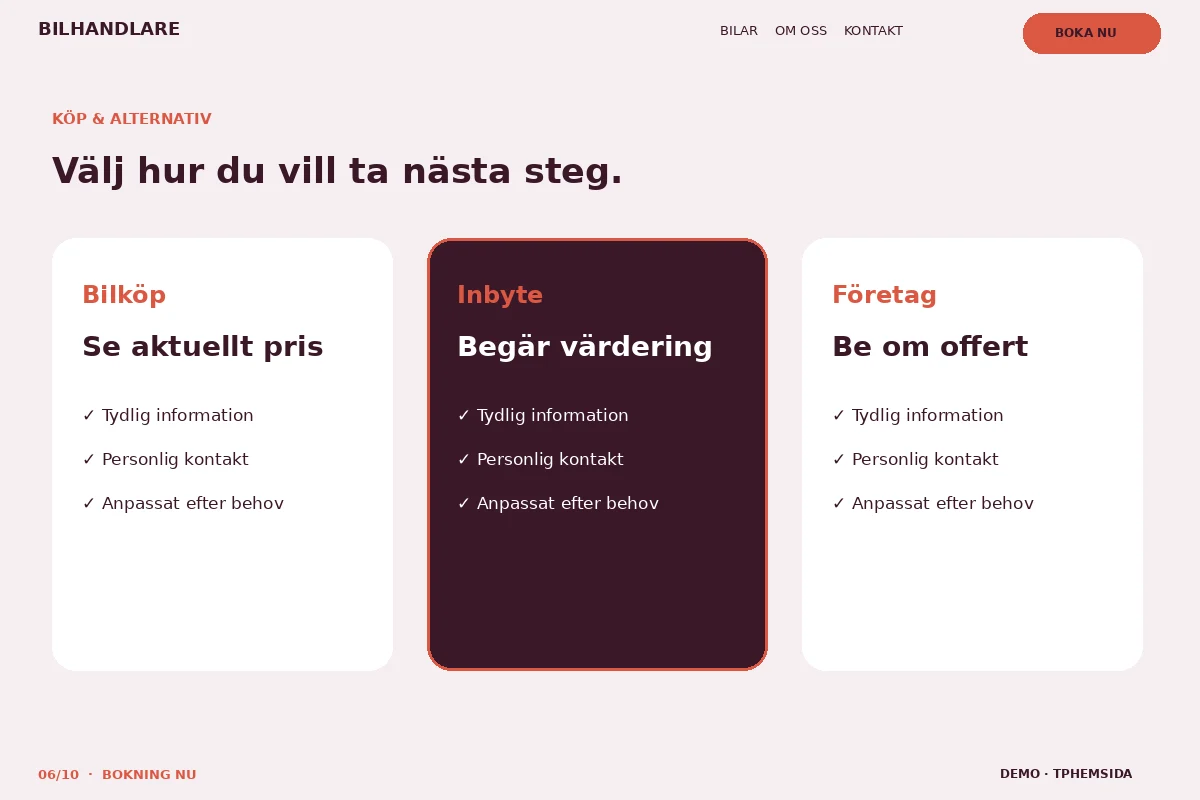 Bokning Nu – Köp & alternativ för bilhandlare