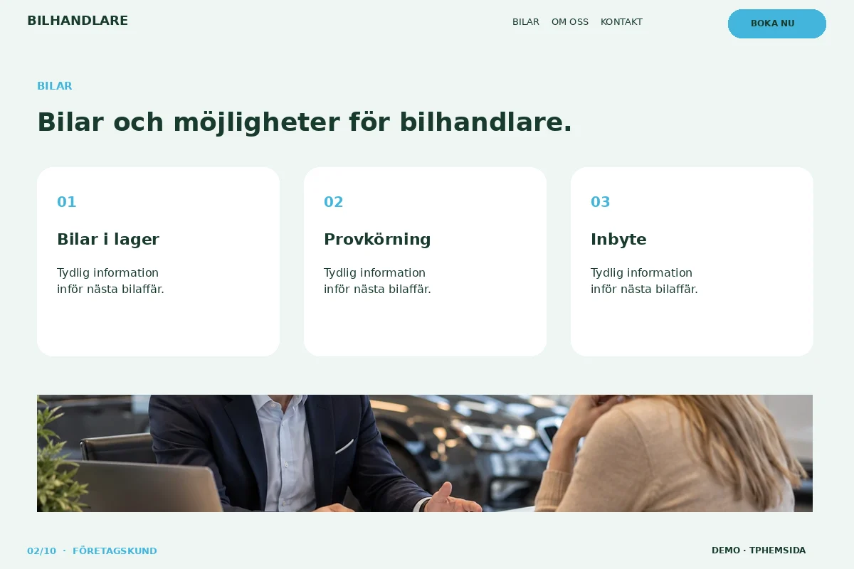 Företagskund – Bilar för bilhandlare