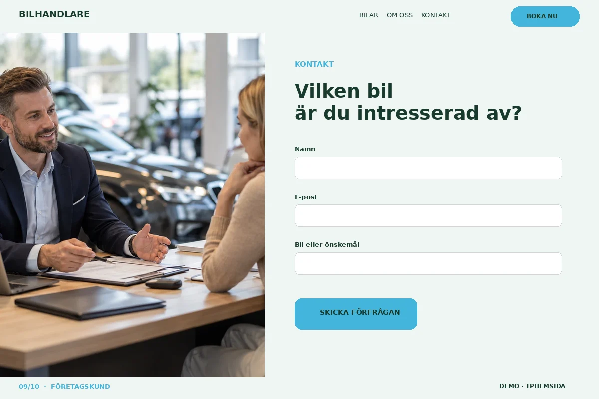 Företagskund – Kontakt för bilhandlare