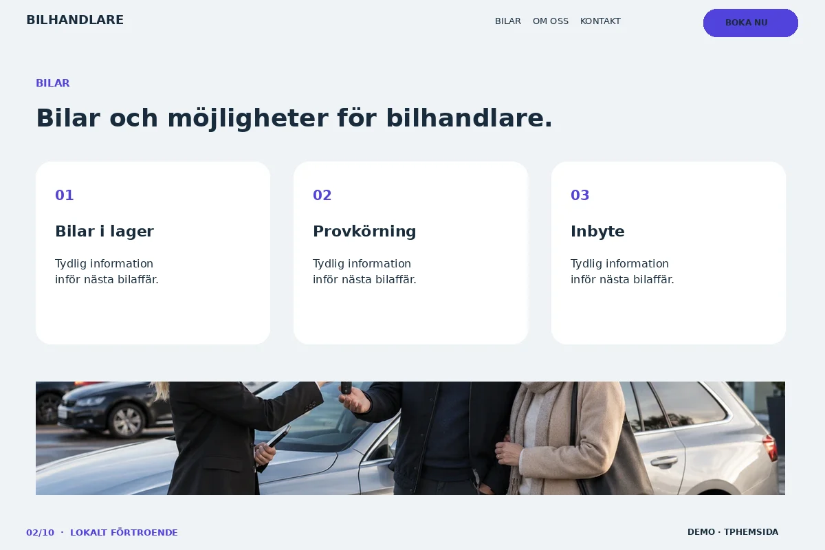 Lokalt Förtroende – Bilar för bilhandlare