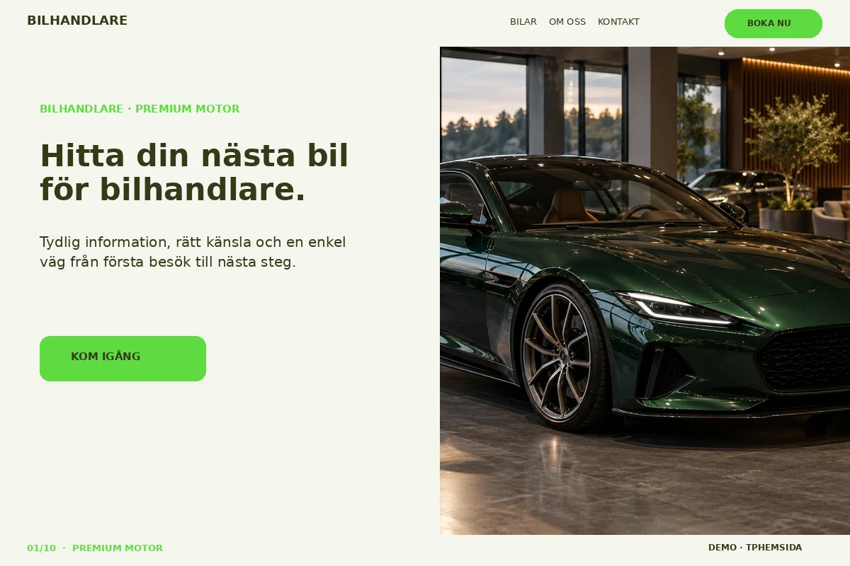 Premium Motor – Startsida för bilhandlare