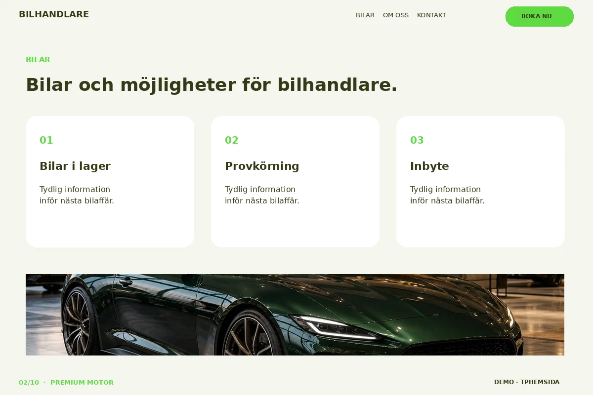 Premium Motor – Bilar för bilhandlare
