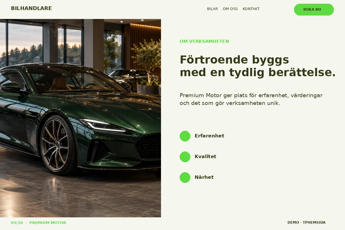 Premium Motor – Om företaget för bilhandlare