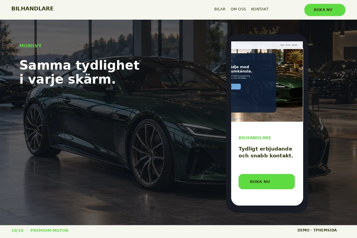 Premium Motor – Mobilvy för bilhandlare