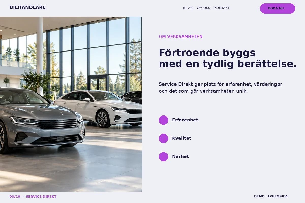Service Direkt – Om företaget för bilhandlare