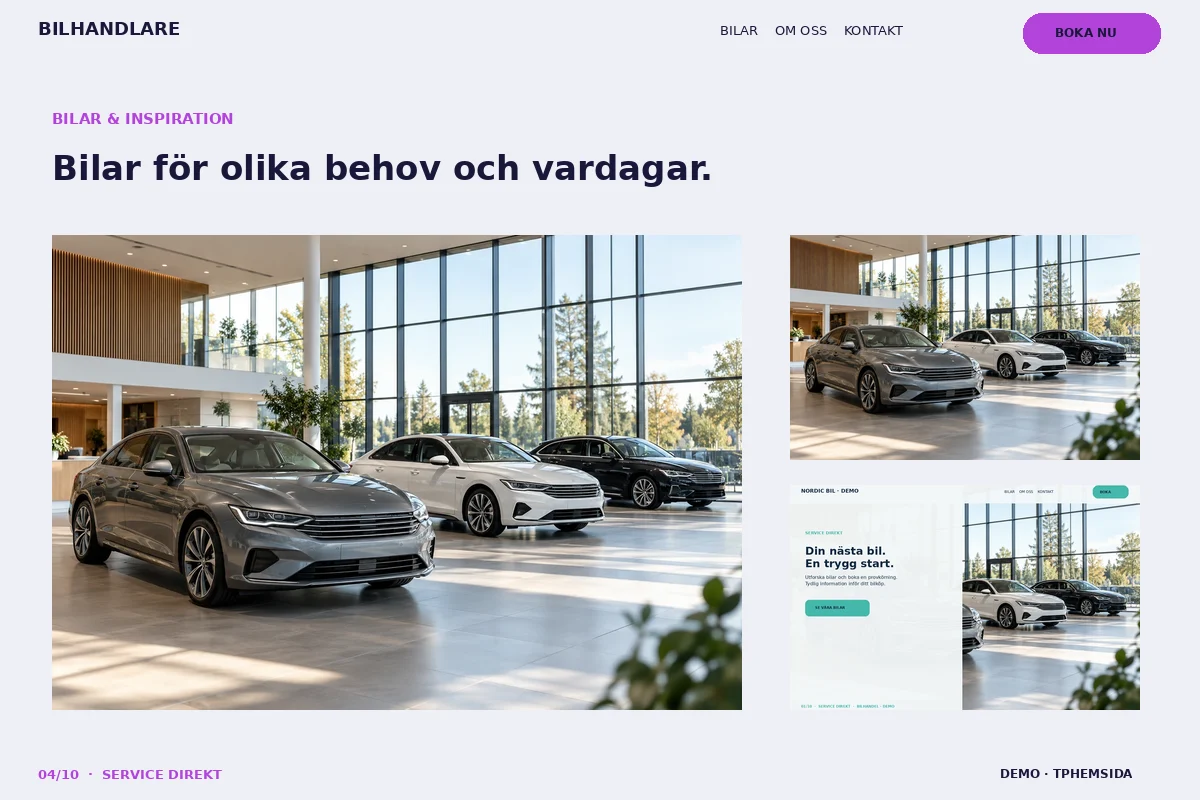 Service Direkt – Bilgalleri för bilhandlare