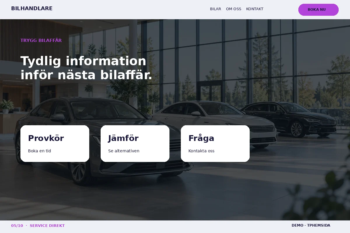 Service Direkt – Trygg bilaffär för bilhandlare
