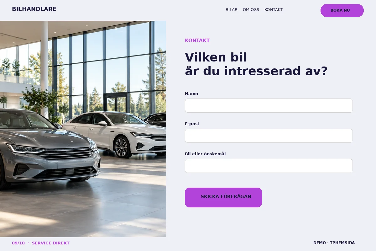 Service Direkt – Kontakt för bilhandlare