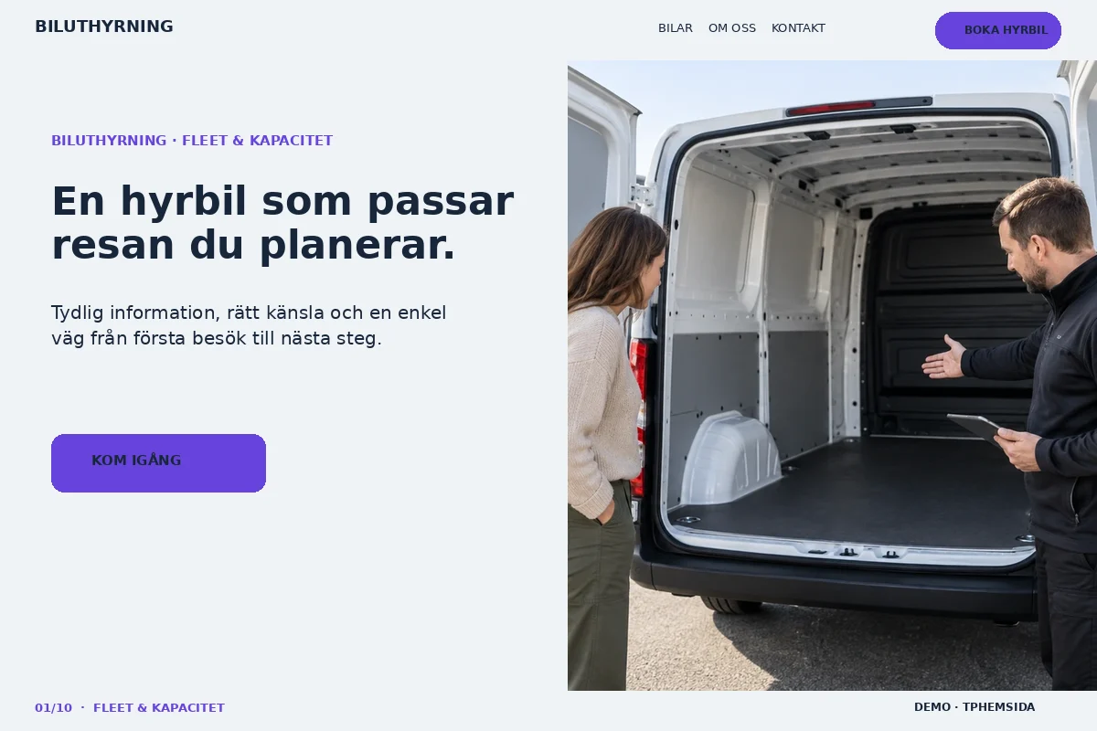Fleet & Kapacitet – Startsida för biluthyrning