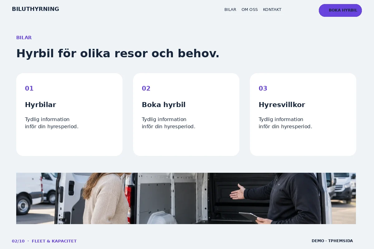Fleet & Kapacitet – Hyrbilar för biluthyrning