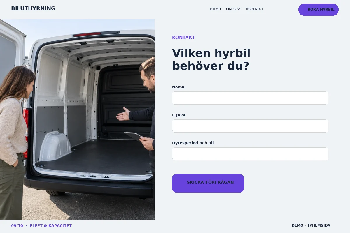 Fleet & Kapacitet – Kontakt för biluthyrning