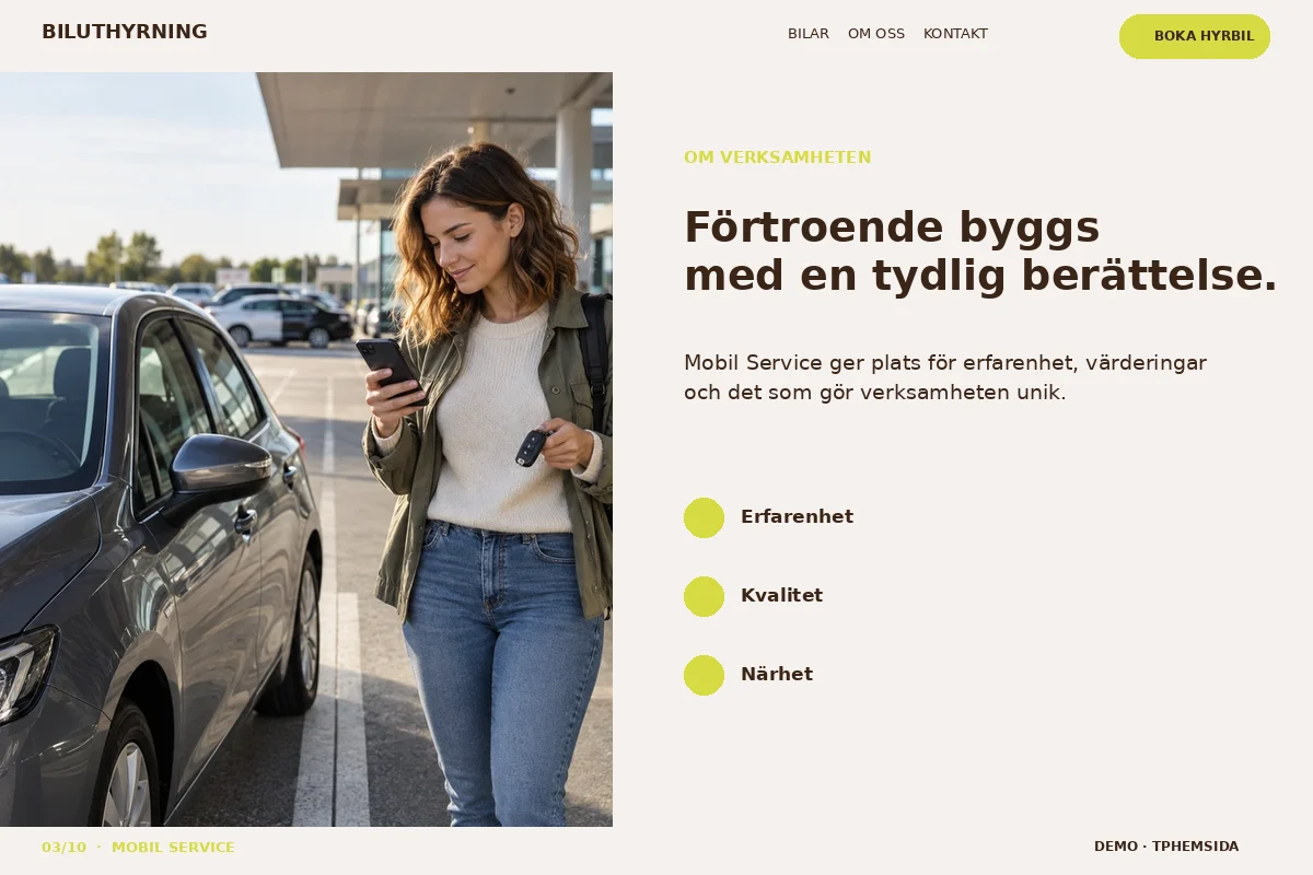 Mobil Service – Om företaget för biluthyrning