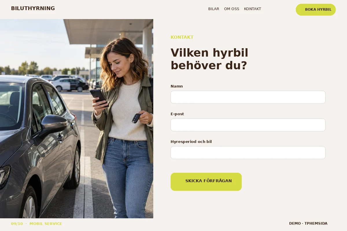 Mobil Service – Kontakt för biluthyrning