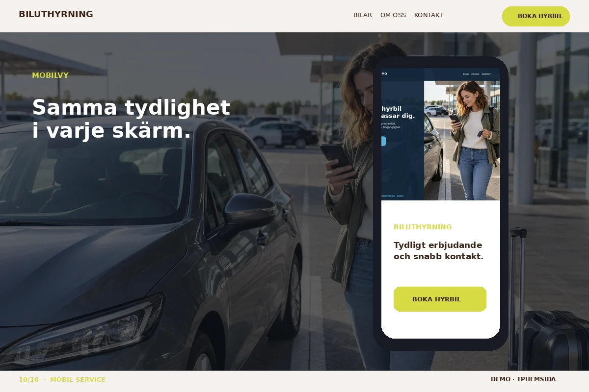Mobil Service – Mobilvy för biluthyrning