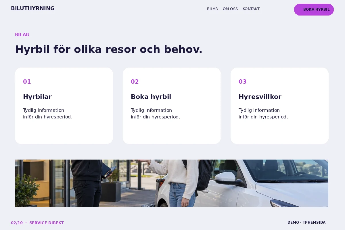 Service Direkt – Hyrbilar för biluthyrning