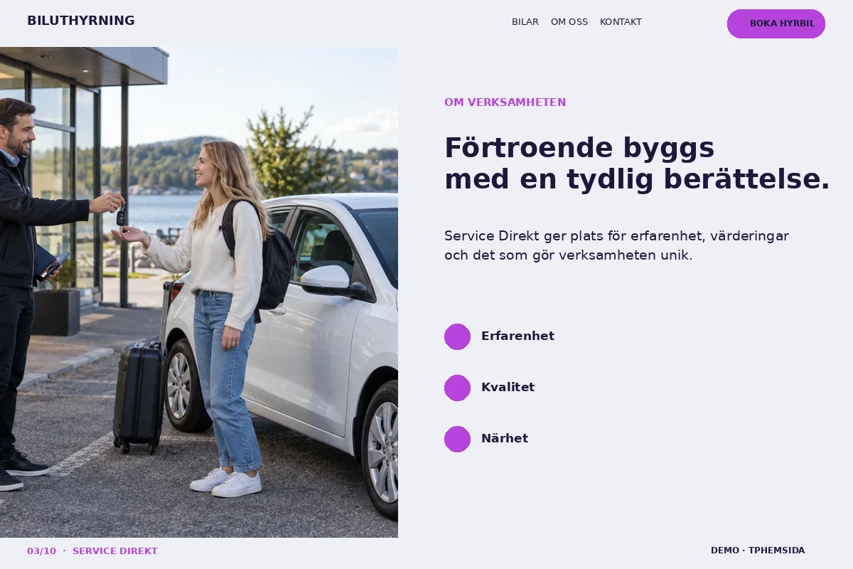 Service Direkt – Om företaget för biluthyrning