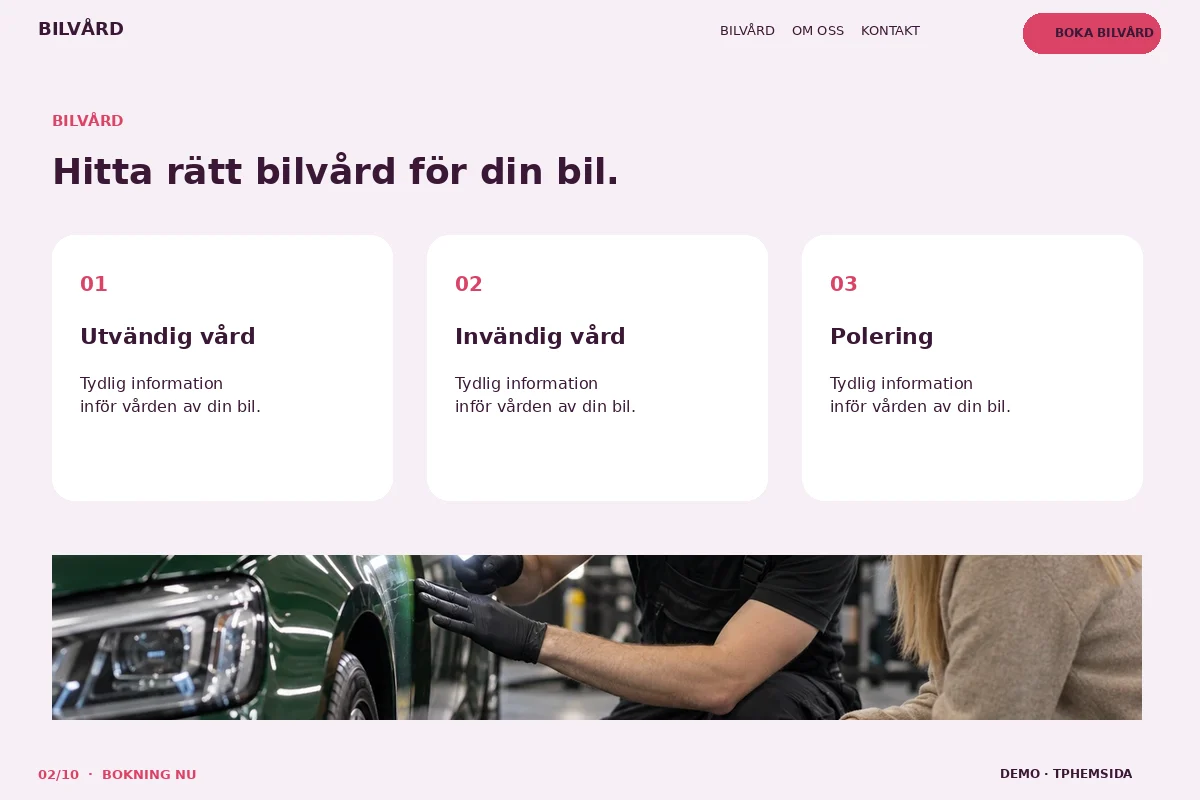 Bokning Nu – Bilvård för bilvård