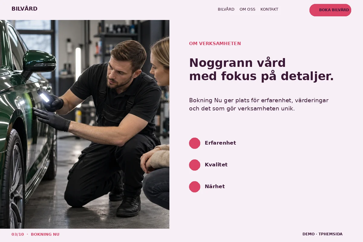 Bokning Nu – Om företaget för bilvård