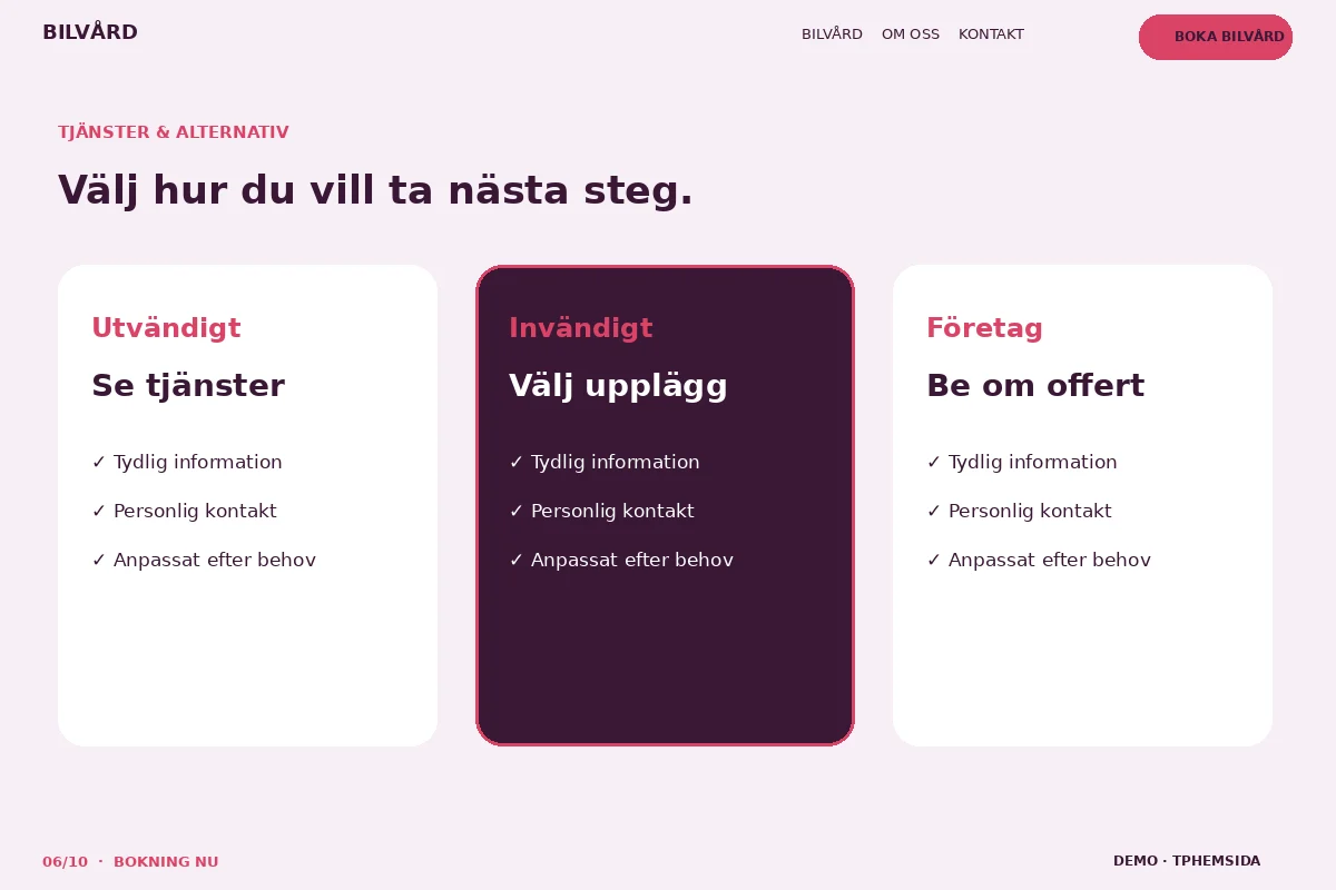 Bokning Nu – Tjänster & alternativ för bilvård
