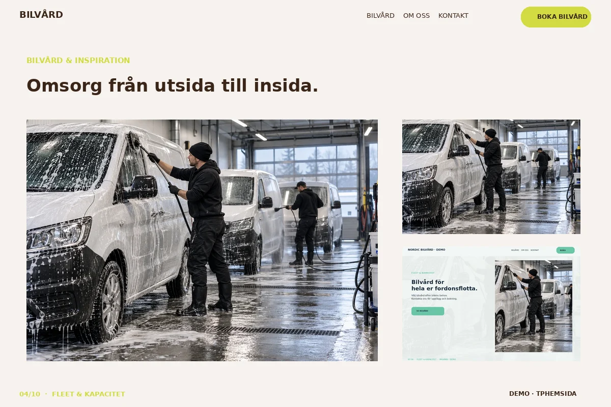 Fleet & Kapacitet – Bilgalleri för bilvård