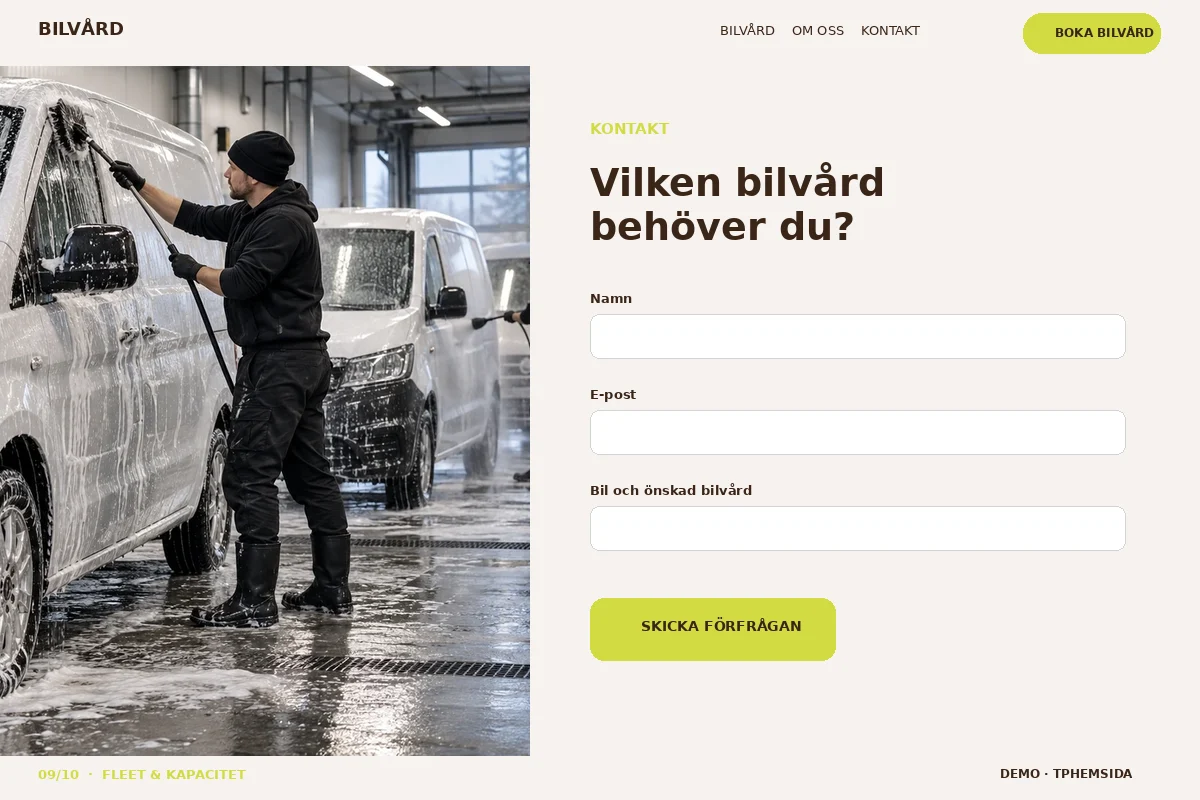 Fleet & Kapacitet – Kontakt för bilvård