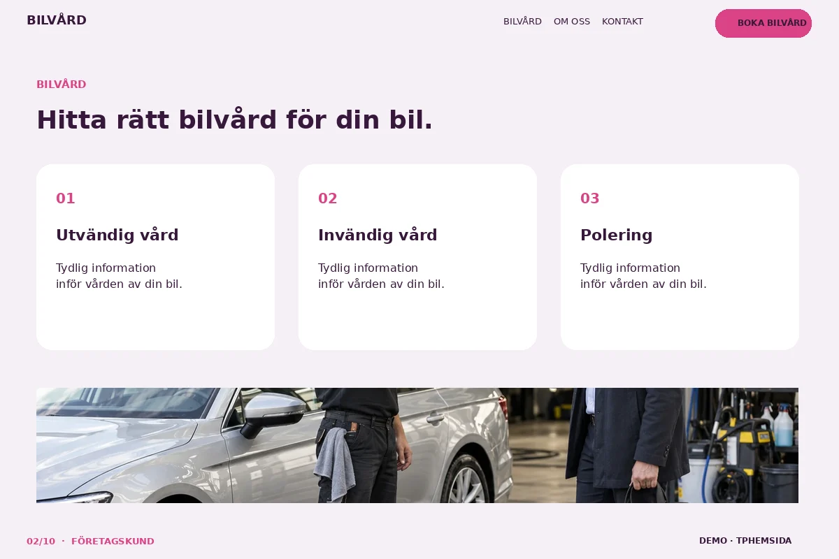 Företagskund – Bilvård för bilvård