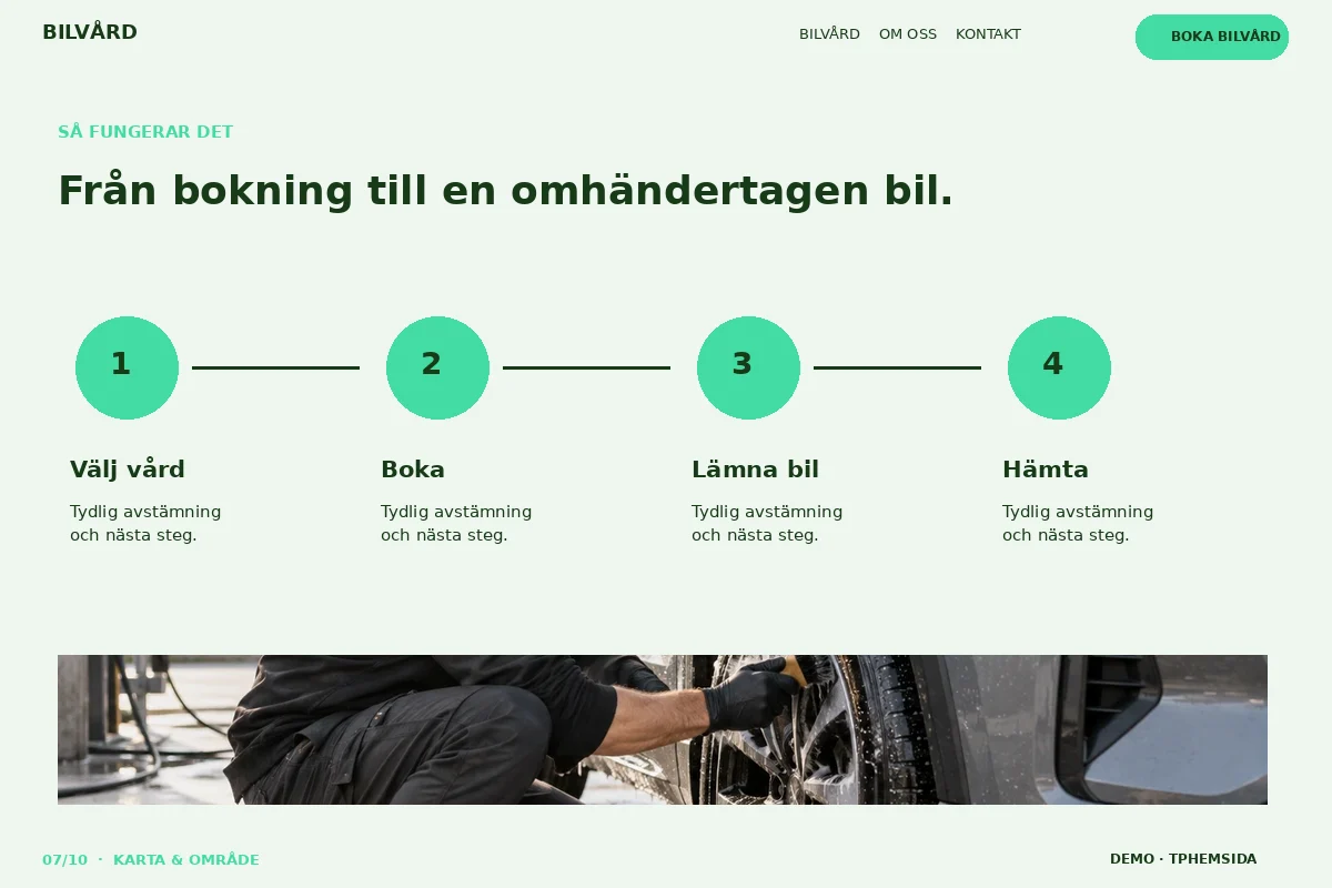 Karta & Område – Så fungerar det för bilvård