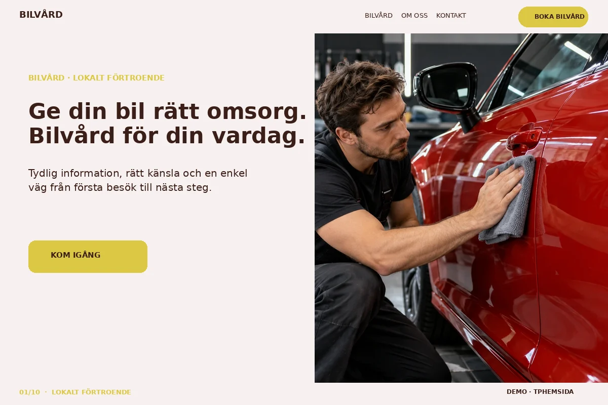 Lokalt Förtroende – Startsida för bilvård